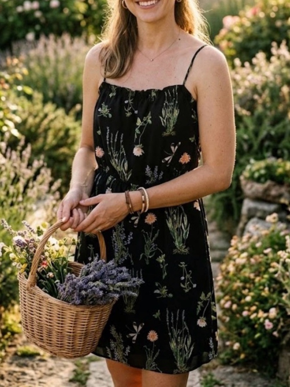 Sunday Best Black Floral Mini Dress